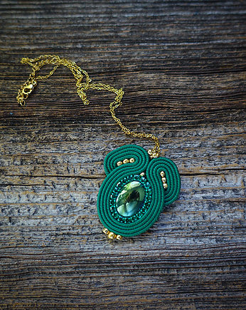 Zielony wisiorek soutache, Mró Soutache