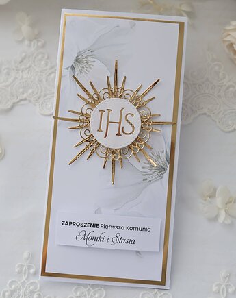 Zaproszenia komunijne dla chłopca i dziewczynki personalizowane, Osobiste Prezenty