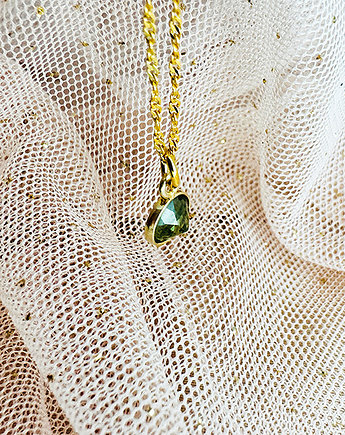 NASZYJNIK z peridotem, minimalistyczny naszyjnik, Anemon Atelier