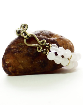 KWARC RÓŻOWY  z ręcznie kutym zapięciem, ME PASSION  Jewelry
