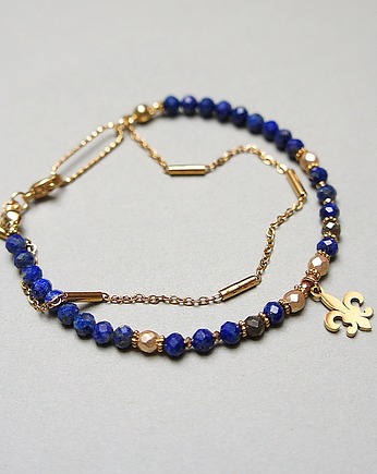 Lapis lazuli vol. 14 /05.02.25/ bransoletka - Szlachetna kolekcja, KiKa pracownia
