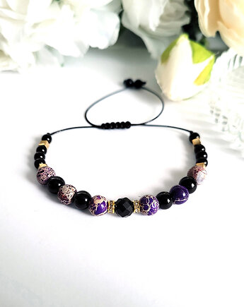 OCHRONA i SPOKÓJ Queen of dark z Turmalinem i Jaspisem cesarskim- fiolet, Seylla pracownia