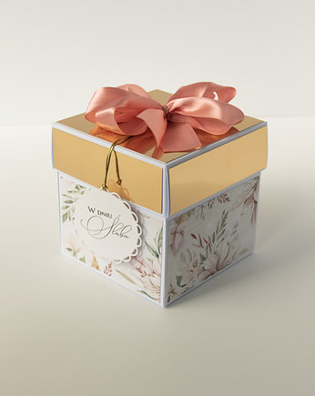 Pamiątka ślubu, exploding box, pudełko, Papiernik