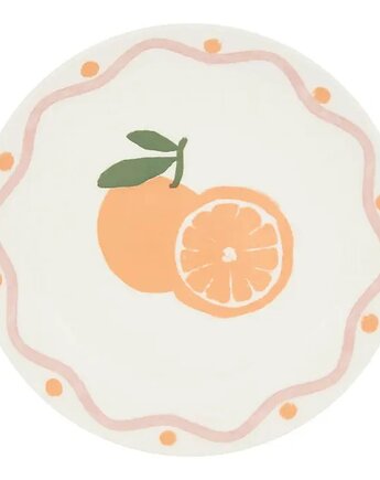 Komplet 6 porcelanowych talerzy deserowych Orange, 19 cm, MIA home
