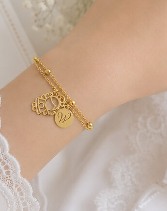 PERSONALIZOWANA bransoletka komunia prezent, Anemon Atelier