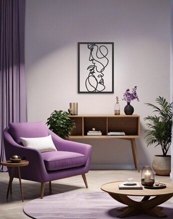Metalowy obraz Twarz I, Vavum Furniture