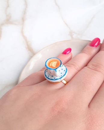 Pierścionek filiżanka z herbatą, Wypieczone