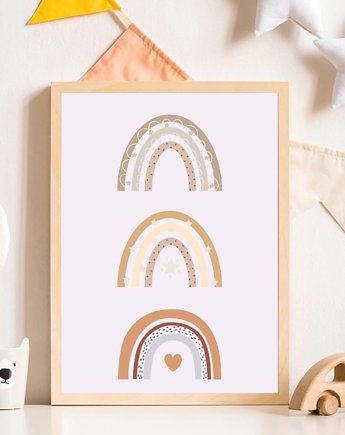 PLAKAT DLA DZIECKA tęcza boho, black dot studio
