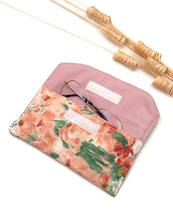 Etui na okulary Kwiaty, wu handmade
