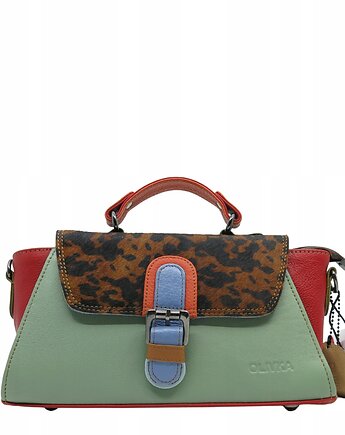 Torebka damska skórzana retro do ręki regulowany pasek elegancka eko OLIVKA, Olivka Warsaw