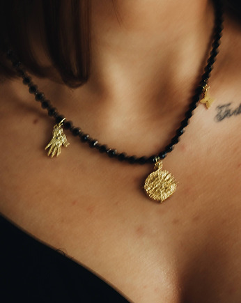 Naszyjnik Onyks z zawieszkami Oko proroka, Chmolowska Jewellery