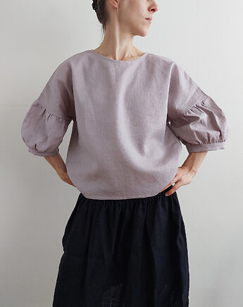 Bluzka "COSMOS" 100% len, old rose, madebyjokpa