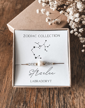 Bransoletka znak zodiaku Strzelec labradoryt, Tiny Stone