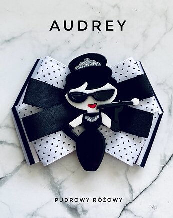 Brosza Audrey Glamour Nowa Kolekcja, Pudrowy Różowy