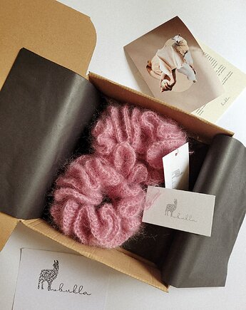 Gumka scrunchie Róż, Bukla handmade