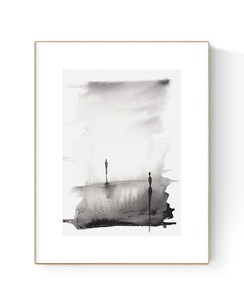 Grafika 21X30 malowana ręcznie na papierze, OSOBY - Prezent dla koleżanki