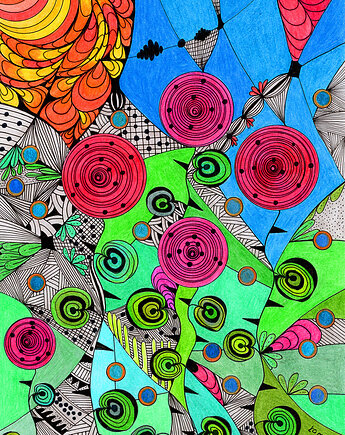 23. DZIKIE RÓŻE - rysunek, plakat., kama4you