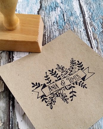 Stempel ślubny BOTANIC 2 60x40mm, DrukLove