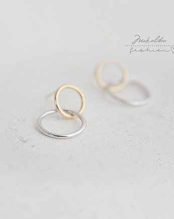 Rings srebrne kolczyki kółka, Ewa Saj  Silver