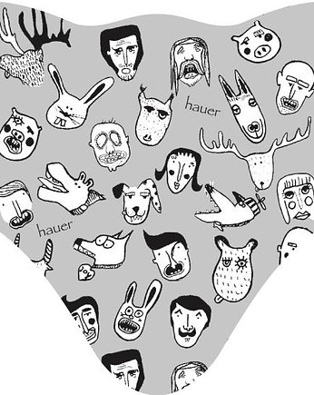 Maska FUN MASK GREY HEADS, hauer