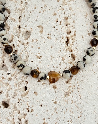 Bransoletka Jaspis dalmatyński i Tygrysie oko, Chmolowska Jewellery