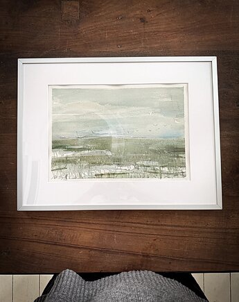 Akwarela oryginał oprawiona, Margo Hupert