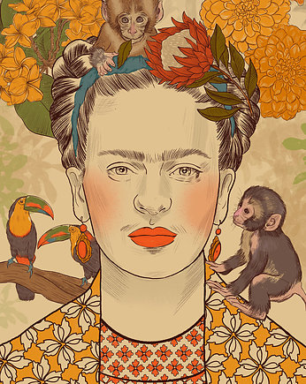 Plakat Frida, Natalia Biegalska