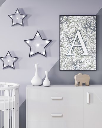 Plakat Z Literą . Dwa rozmiary. Personalizowany, Patternosophy