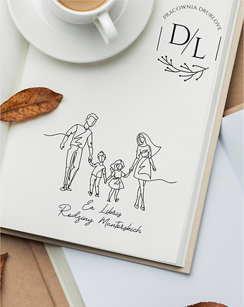 Stempel Ex Libris Exlibris personalizowany Rodzina, DrukLove