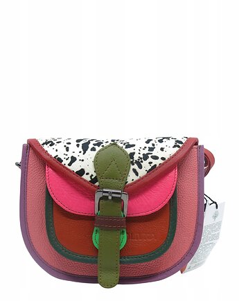 Torebka damska listonoszka skórzana regulowany pasek kolorowa OLIVKA, Olivka Warsaw