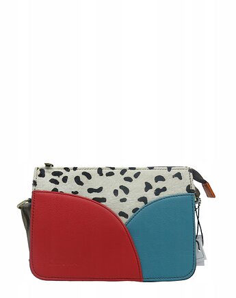 Torebka listonoszka modna damska dwustronna skórzana wzór OLIVKA, Olivka Warsaw