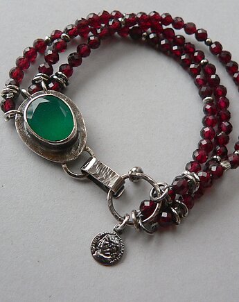 -zielony onyks i granaty-zamówienie-, Emilia Woźniak