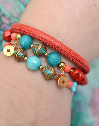 Zestaw BRANSOLETEK ORIENT CORAL, Beezoo