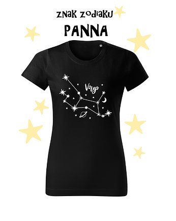Koszulka T-shirt ze znakiem zodiaku PANNA/ Folia Flex, OSOBY - Prezent dla dziewczynki