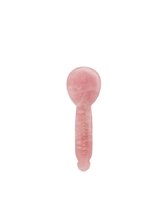 CRYSTALLOVE Masażer gua sha pod oczy z kwarcu różowego - refleksologia twarzy, CRYSTALLOVE