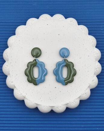 Kolczyki BLOB dwa kolory, WILDBI design