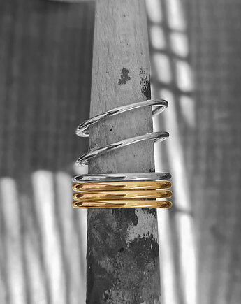 MIX dowolny: obrączki BASAL srebro, COCONUT