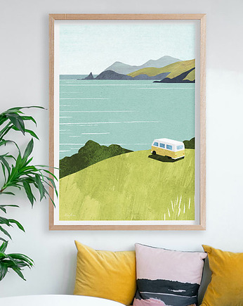 Plakat Podróże kamperem, minimalmill