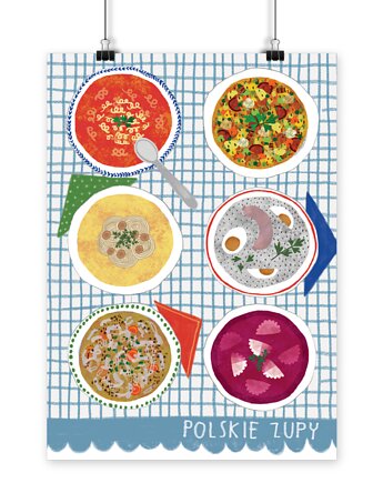 Plakat Polskie Zupy, LOVE POLAND DESIGN