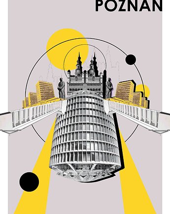 Plakat Poznań yellow, sztucznymagazyn