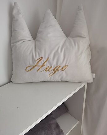 Poduszka personalizowana - korona (kolory, tkaniny), Little Angels