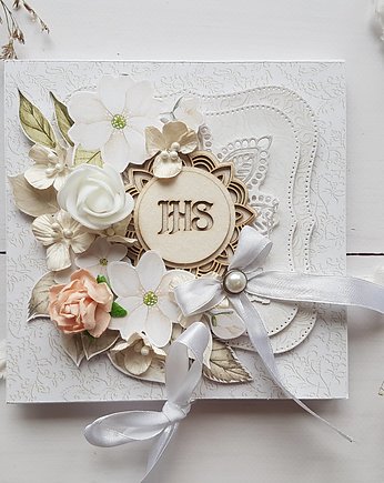 Kartka pop-up na Komunię, Figusia handmade