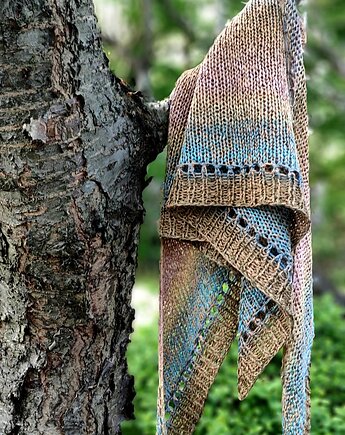 Letnie pastele / chusta z bawełny, agat handmade