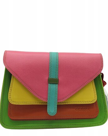 Torebka damska klasyczna elegancka skórzana na ramię pasek OLIVKA, Olivka Warsaw