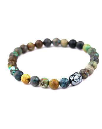 Bransoletka Męska Turkus Budda, Brazi Druse Jewelry