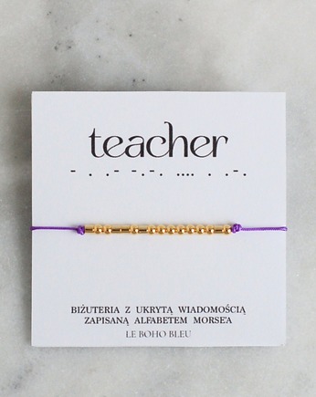 Teacher - Bransoletka z Alfabetem Morse'a, Le Boho Bleu