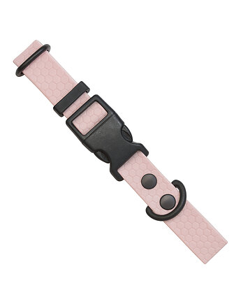 Obroża dla małego psa regulowana wodoodporna hexa PUDROWY RÓŻ 20-35cm XS, Kolorowe Łapki
