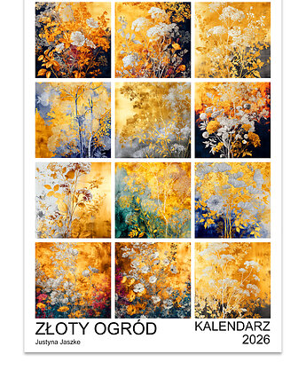 Kalendarz 2026 Złoty Ogród 15x21 cm, JBJart Justyna Jaszke