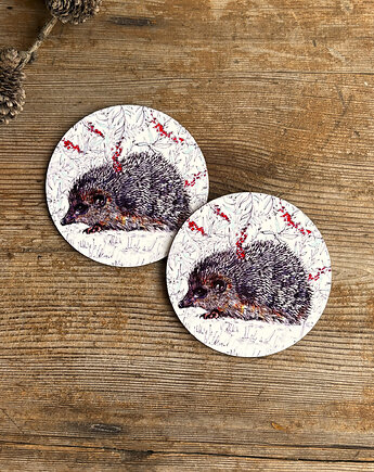 Podkładki pod kubek- Jeżyk- Ilustracja, BOSKE