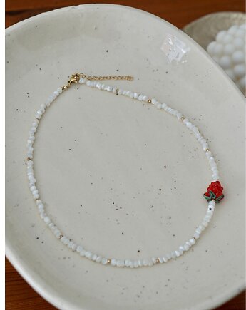 Naszyjnik z maliną i masą perłową, ANKO rekodzielo